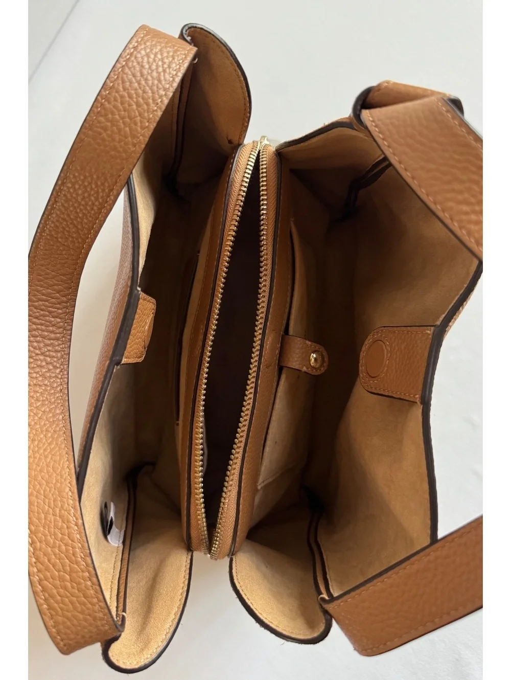 Kate Spade Margaux Medium Satchel Tan Pebbled Leather Tote Crossbody